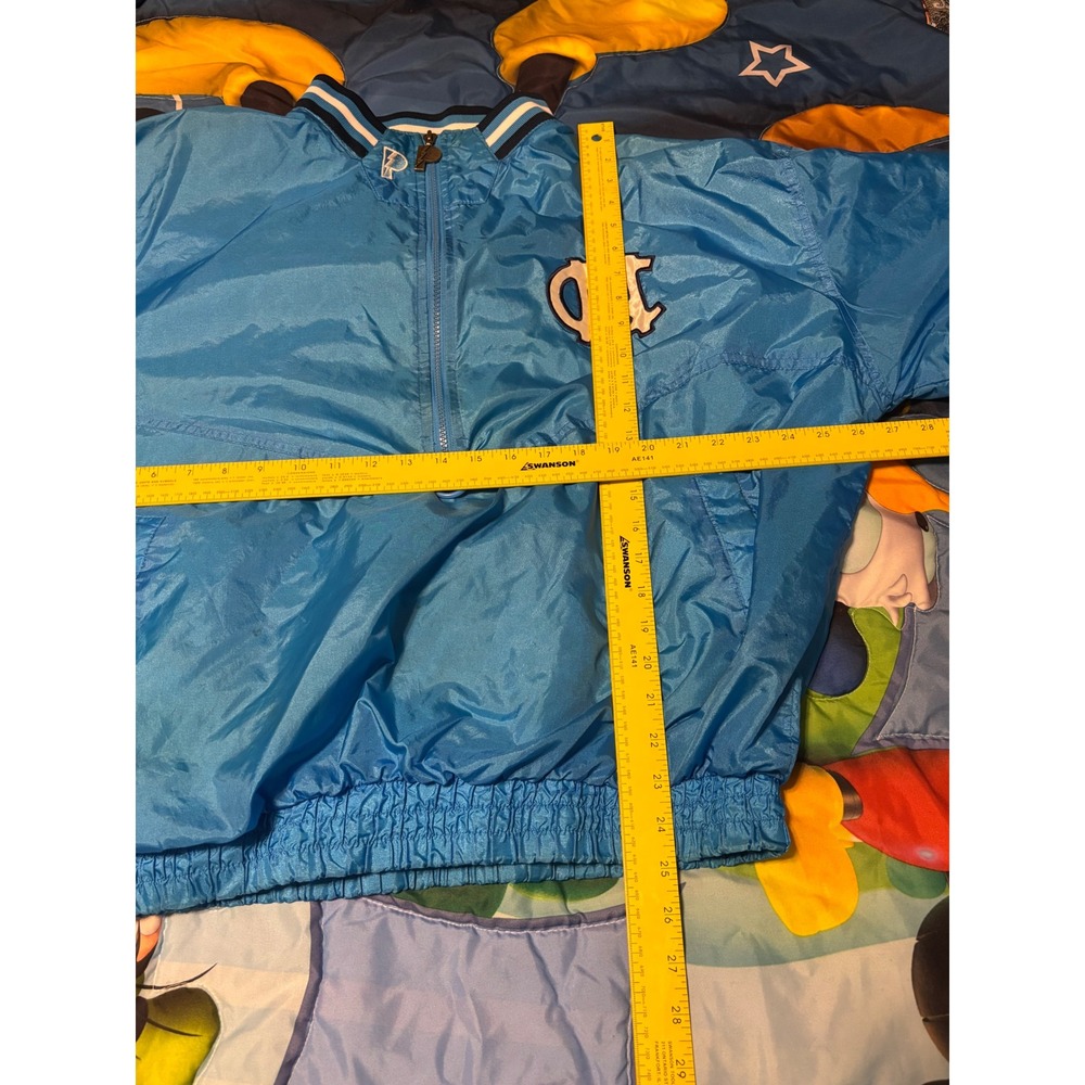 Vintage Pro Player UNC Tar Heels Half Zip Windbreaker Jacket Blue Mens XL - Picture 8 of 9